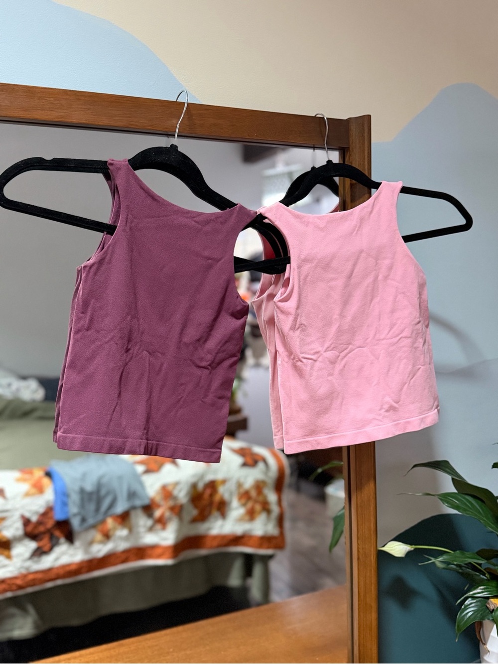 Set of two Sleeveless Tank Top - Pink & Mauve xs/s